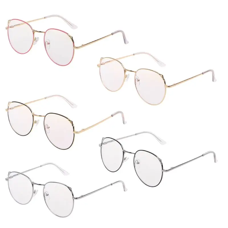 

2019 New Women Lady Fashion Cat Eye Metal Frame Anti Blue Radiation Protection Glasses Plain Glasses Eyewear 5 Styles