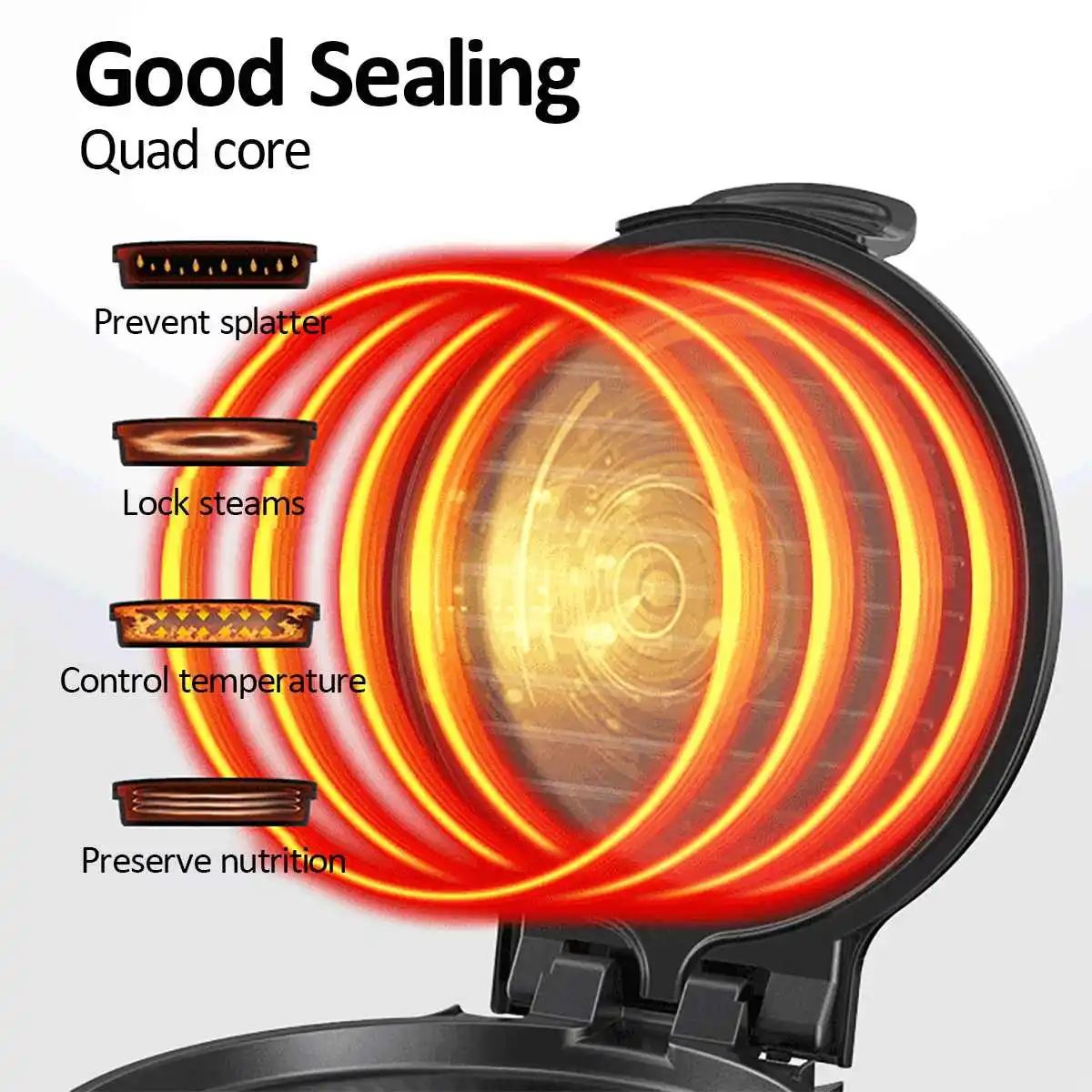  1200W Electric Griddle Pizza Maker Table Top Grill Barbecue Nonstick Grilled Meat Pan Electric Gril - 33045672088