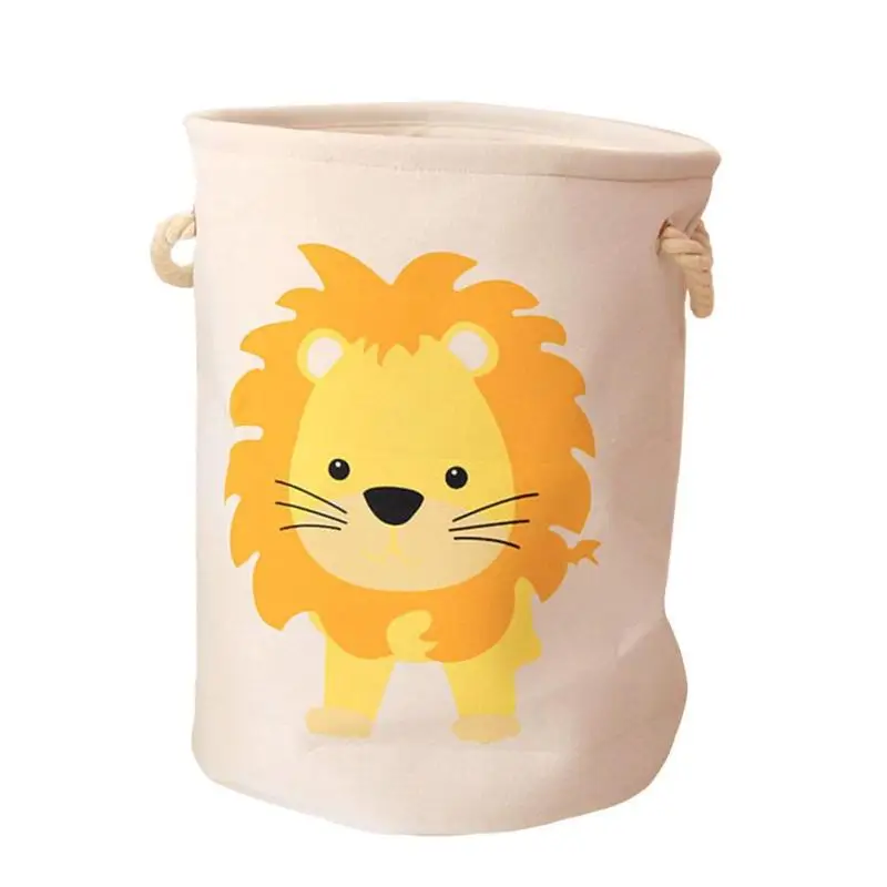 Waterproof Laundry Hamper Cartoon Animals Clothes Storage Baskets Home