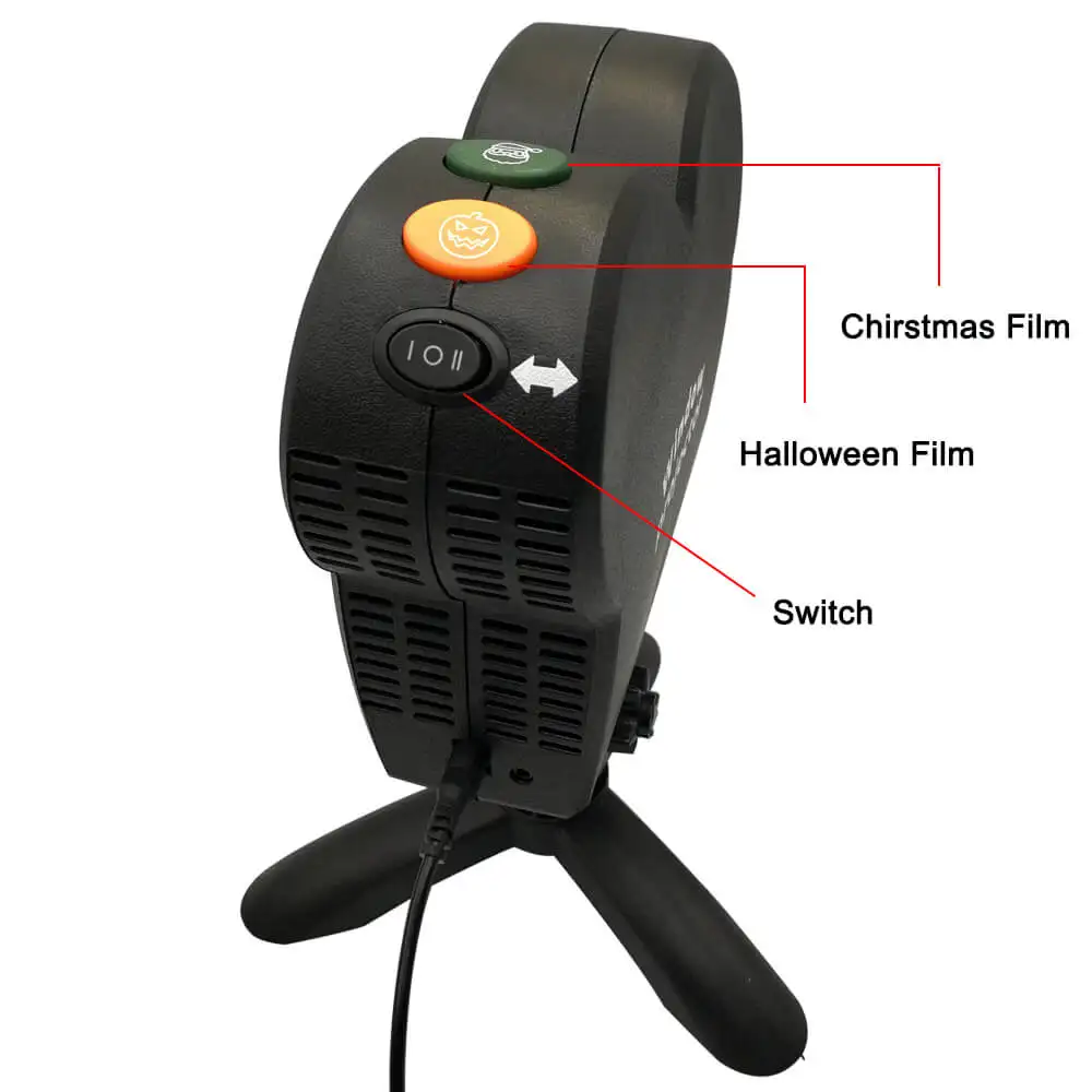 Рождественский оконный светильник-проектор с 12 различными видео-фильмами для дома, Рождественское украшение, СВЕТОДИОДНЫЙ Красочный проекционный светильник