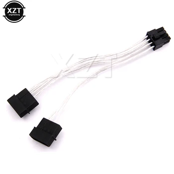

High Quality Copper 2 IDE Dual 4pin Molex IDE Male to 8 Pin Female PCI-E Y Molex IDE Power copper Cable Adapter Connector