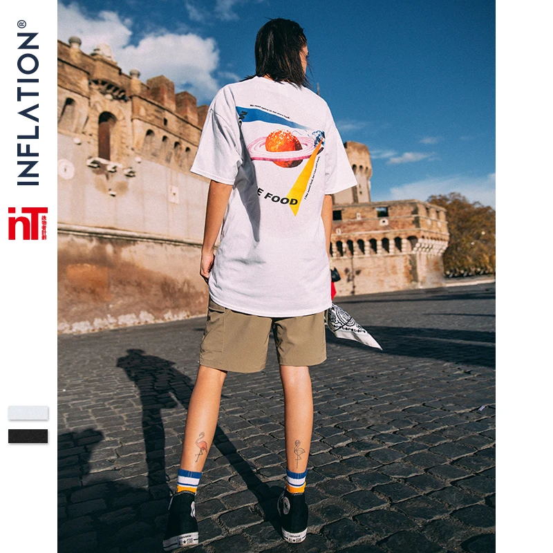 Бренд INFLATION Мужская футболка 2019 мужская Homme веселое Harajuku футболки с буквенным