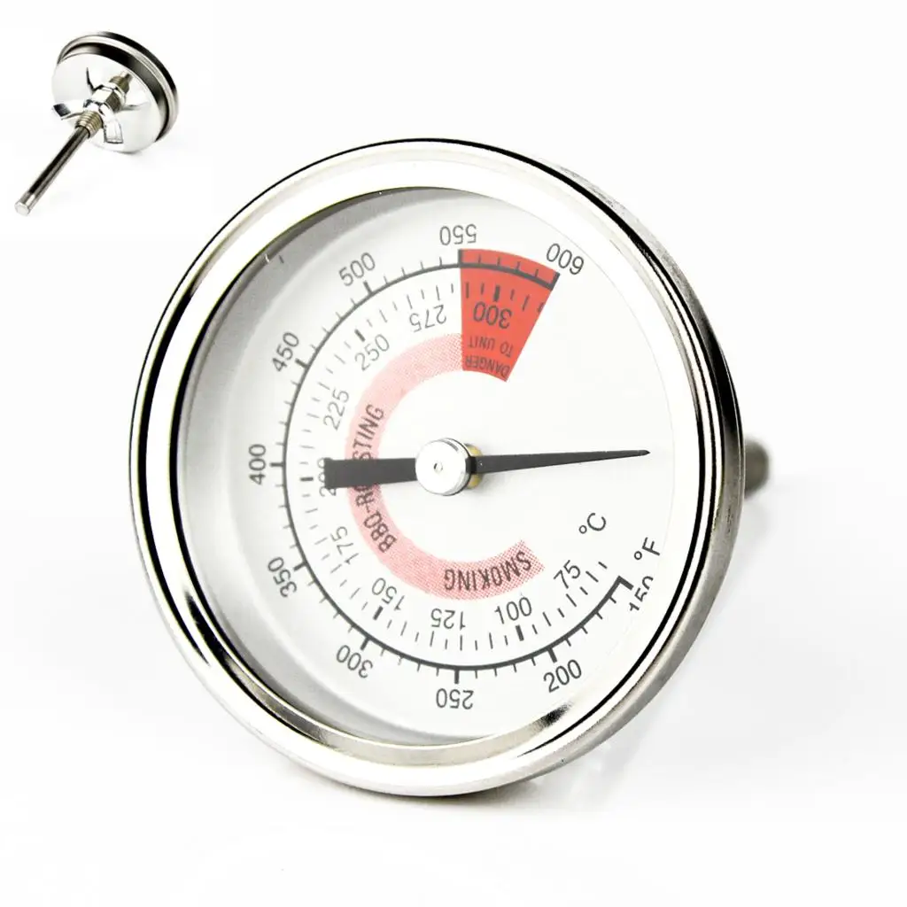 Barbecue BBQ Smoker Grill Thermometer Gauge 300 Degree Centigrade