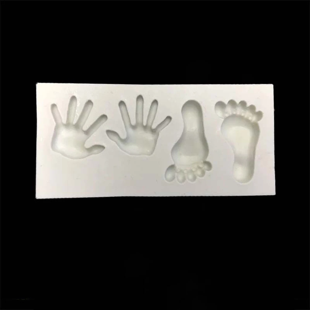 

3D Cute Baby Feet Hand Fondant Mould Cake Decorating Tool DIY Sugar Craft Chocolate Mould Soap Candle Molds Bakeware