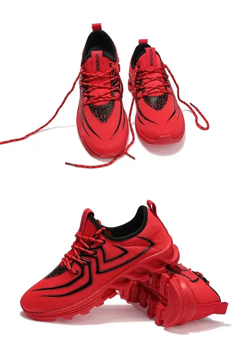Новинка зимы дышащая Водонепроницаемый Человек-паук Для мужчин; повседневные мужские туфли Мужская обувь для Mesh Lace-up - Цвет: Красный