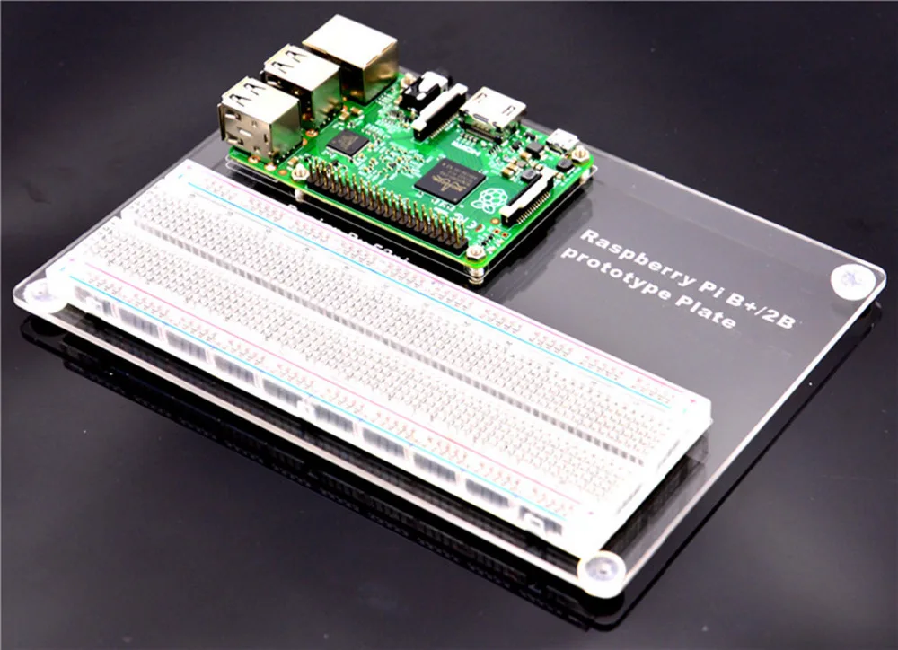 Монтажная плата для макетного эксперимента с прототипом Raspberry Pi B + и 2 Model B|plate|plate
