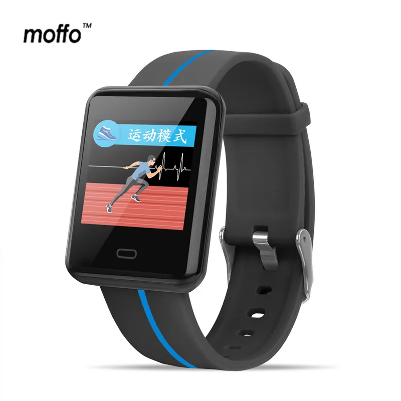 Moffo Smart Bracelet F5 Large screen handband two-color strap IP67 waterproof caring family sharing health data | Электроника