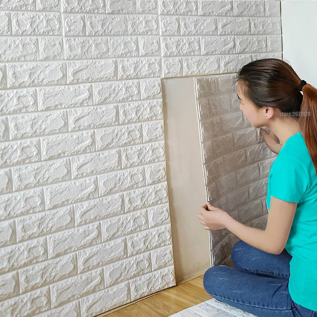 70x77cm Pe Foam Wall Stickers Safty Home Decor Wallpaper Diy 70x77cm Pe Foam Wall Stickers Safty Home Decor Wallpaper Diy Brick Living Room
