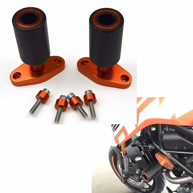 Оранжевый CNC рамка Ползунки протекторы для KTM DUKE 125 200 390 2012