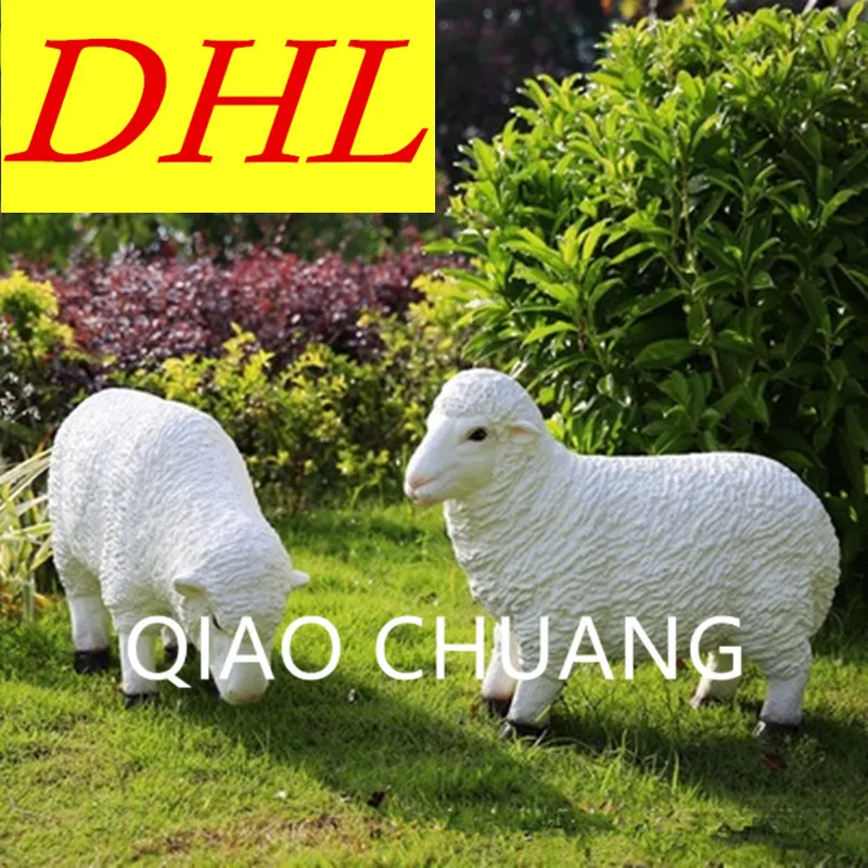 

Simulation Sheep Sculpture Model Colophony Crafts Doll Courtyard Furnishing Articles G1062