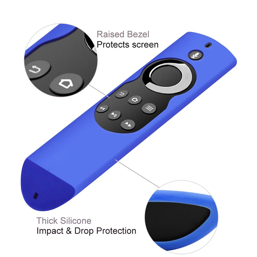 Protective Case for Amazon Fire TV Stick Voice Remote Silicone sleeve for Amazon Fire TV Stick Remote storage cases with lanyard