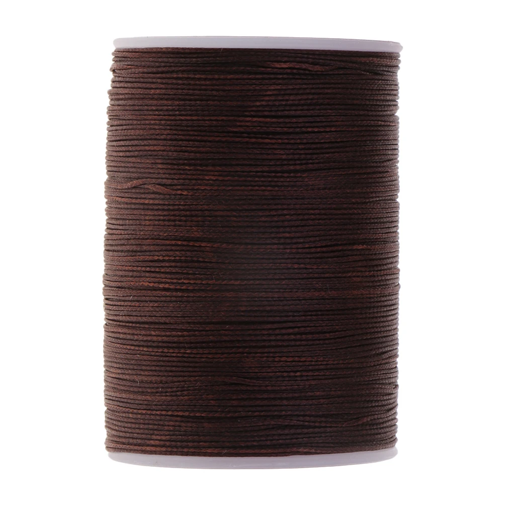 142 Yards 0.5mm Round Polyester Waxed Thread Cord Leather Sewing Hand Stitching Jewelry Craft