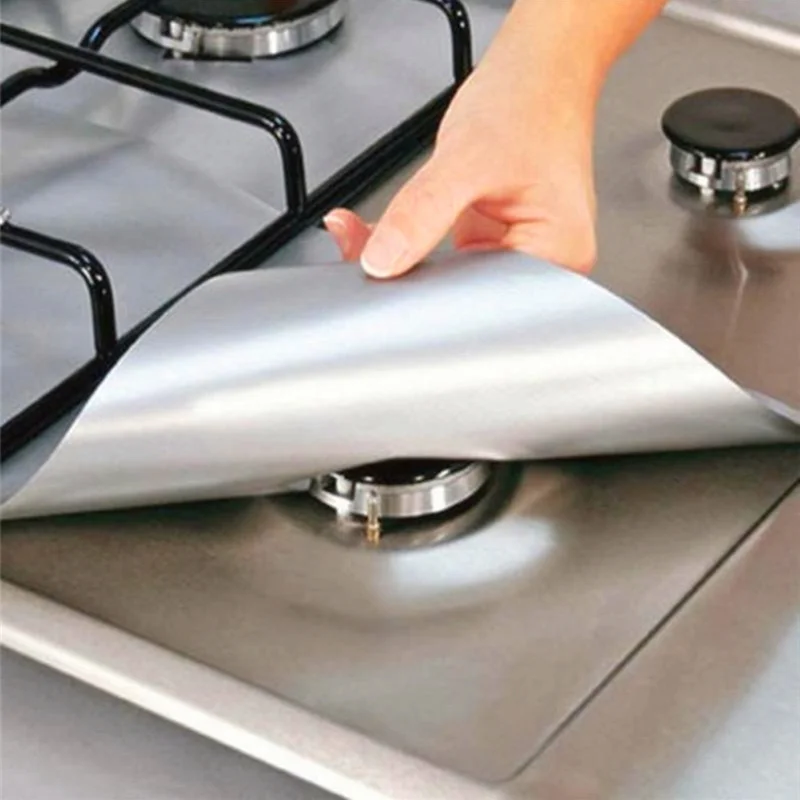 

Cooktop a Gas Non-Stick Gas Range Protectors Double Thickness 0.2mm Kitchen Cooker Gas Stove Oven Cover Protector Cocina