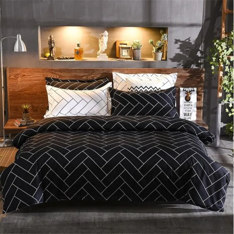 

Black White Bedding Duvet Cover Set Quilt Cover Twin Queen King Size