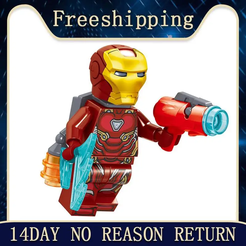 

super heros Avengers 4 Endgame captain marvel Iron Man MK50 Sipderman Building Blocks Bricks figures Toys For Child D166