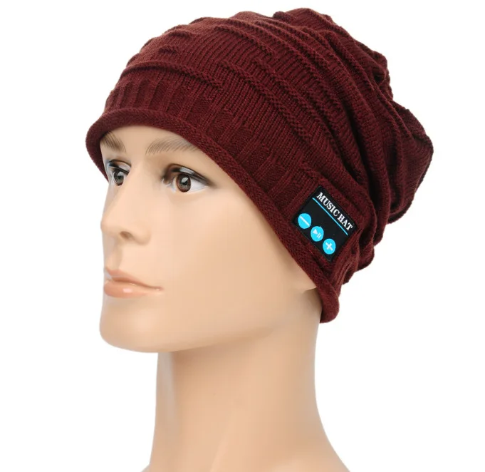 Рождественский подарок! Новое поступление Шапка бини с Bluetooth вязаная зимняя