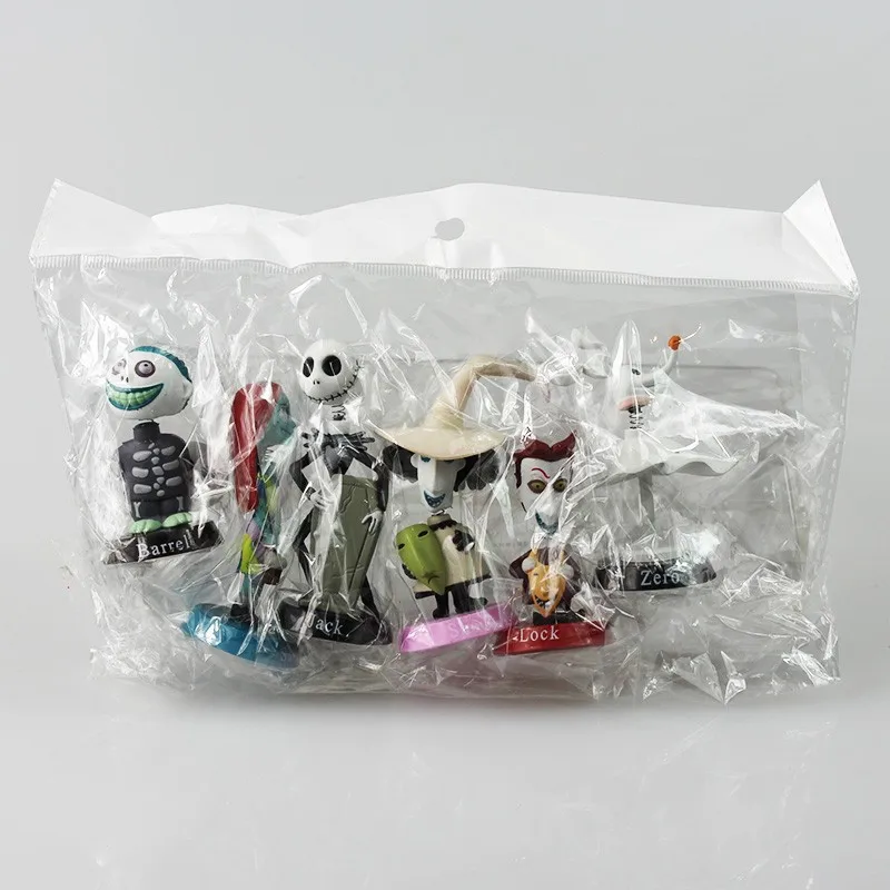 6pcs/Set 2020 model Anime Nightmare Before Christmas Jack PVC doll Action Figures Toy free shipping