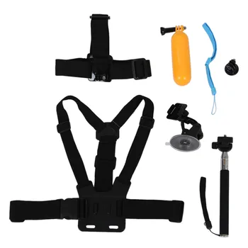 

Head Cheat Strap + Handle Monopod + Floating Mount + Suction Cup Mount for GoPro Hero 7/6/5/4/3/3+/2/1 xiaomi yi Accessories Set