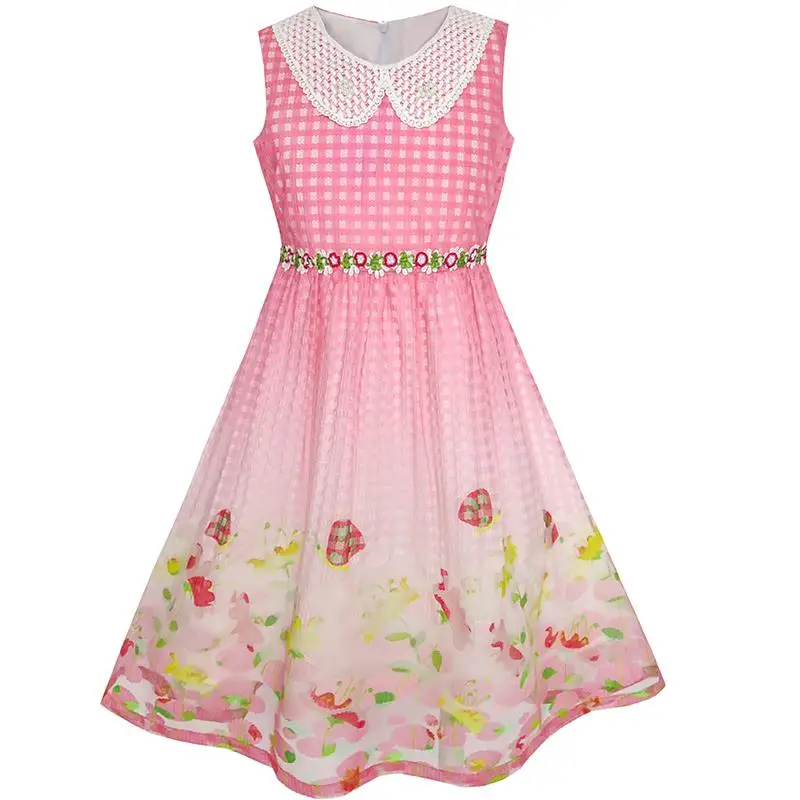 Sunny Fashion платья для девочек новогодние костюмы Цветок Девушка Платье Белый