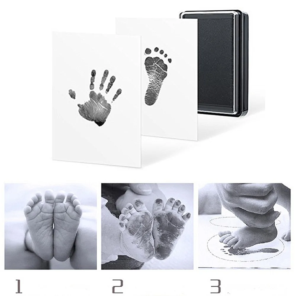 Детский отпечаток ноги нетоксичный новорожденный отпечаток руки Inkpad водяной знак Детские сувениры литье глина игрушки штемпельная