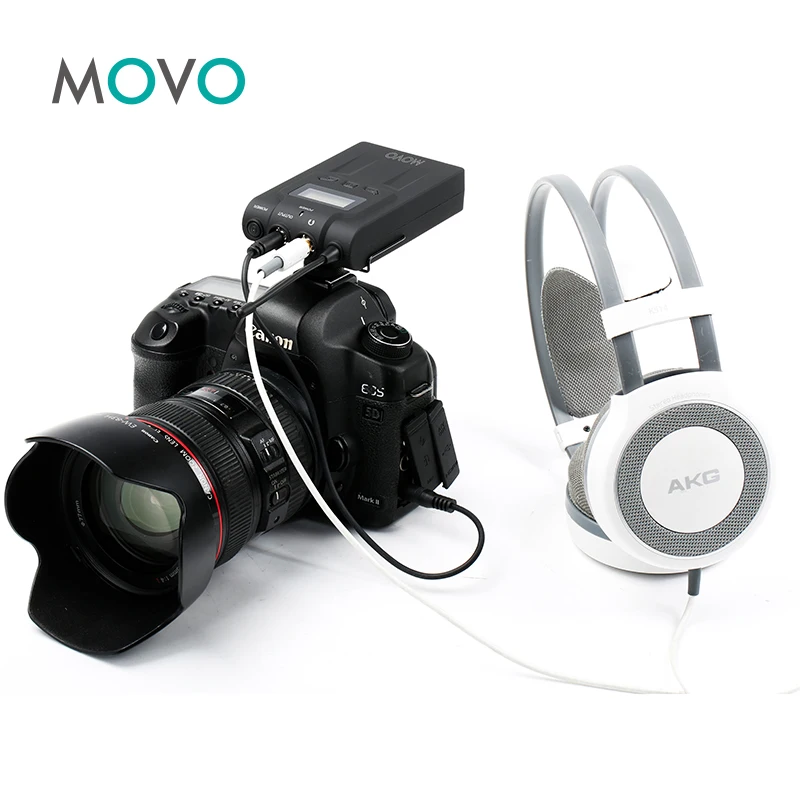 Movo WMIC70 Беспроводной 48 канал частоты UHF петличный микрофон Системы с Omni Lav Камера