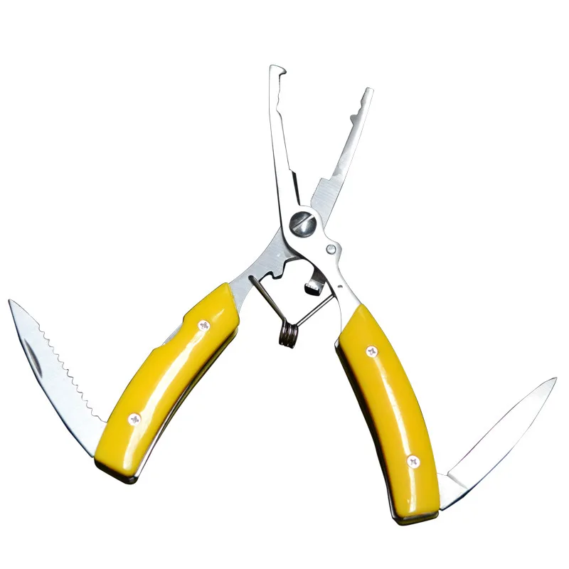 

1PC Multifunctional Fishing Plier Fishing PE Line Cut Pliers Tools Lure Bait tackle Hooks Remover Scissors Cutter Pesca Knife