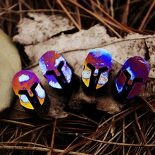 1 шт. шлем дизайн из титанового сплава бусы на шнурок Паракорд нож инструмент декор кулон EDC нож бусины