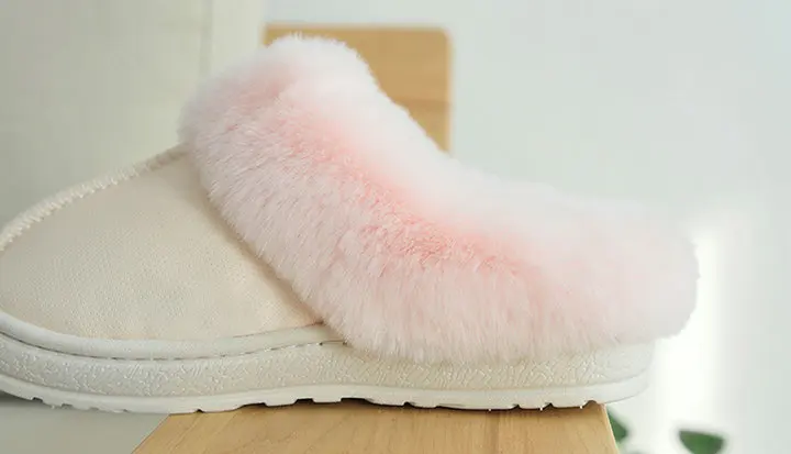 New Style Antiskid Eva Sole Ladies Winter Slippers Women Soft Winter Slides Safety Classic Fur Fluffy Leather Slippers (13)