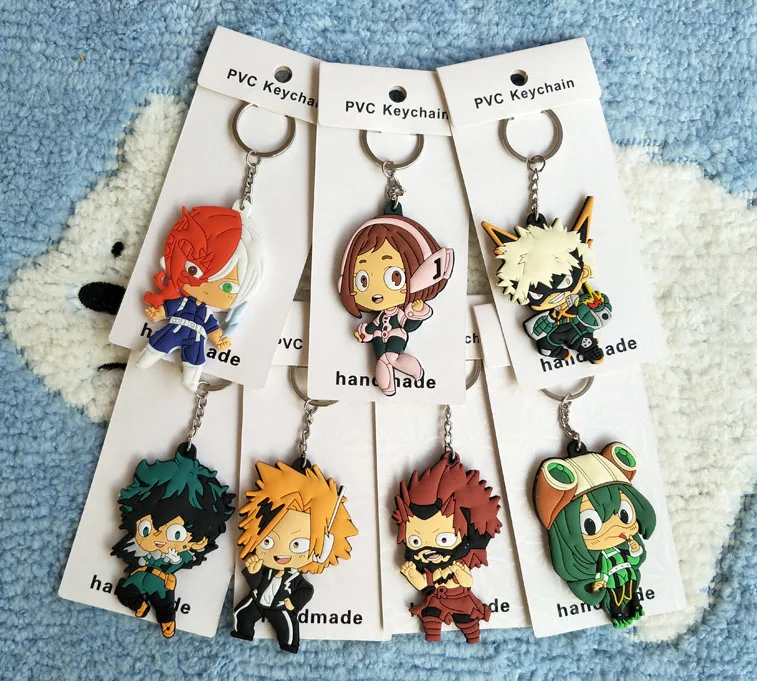 My Hero Academia Anime Key Chain PVC Figure Keyring cute Toy Keychain Keyholder Birthday Gifts Unisex NEW | Украшения и