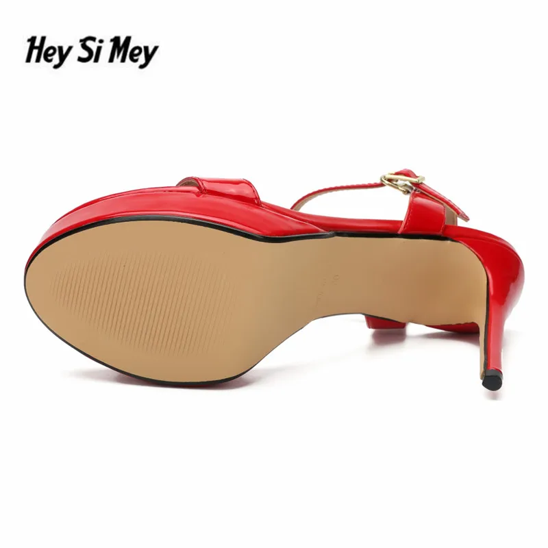 Летние босоножки на шпильке, большие размеры 39-48, 49, 50 обувь с пряжкой женские свадебные туфли-лодочки на высоком тонком каблуке 14 см zapatillas mujer