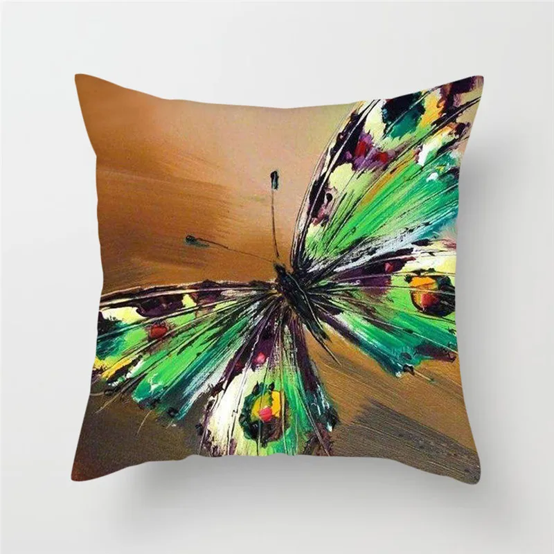 Fuwatacchi Multi Color Butterfly Cushion Cover Cute Soft Throw Pillow Cover Decorative Sofa Pillow Case Pillowcase - Цвет: PC04903