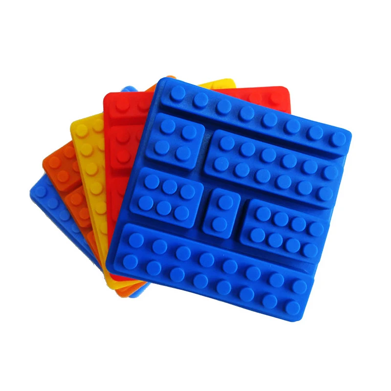 

Free Shipping Educational Child Kids High Quaity Good Chocolate Cake Jello Mold Building Blocks Ice Tray DIY Children Cake Mold