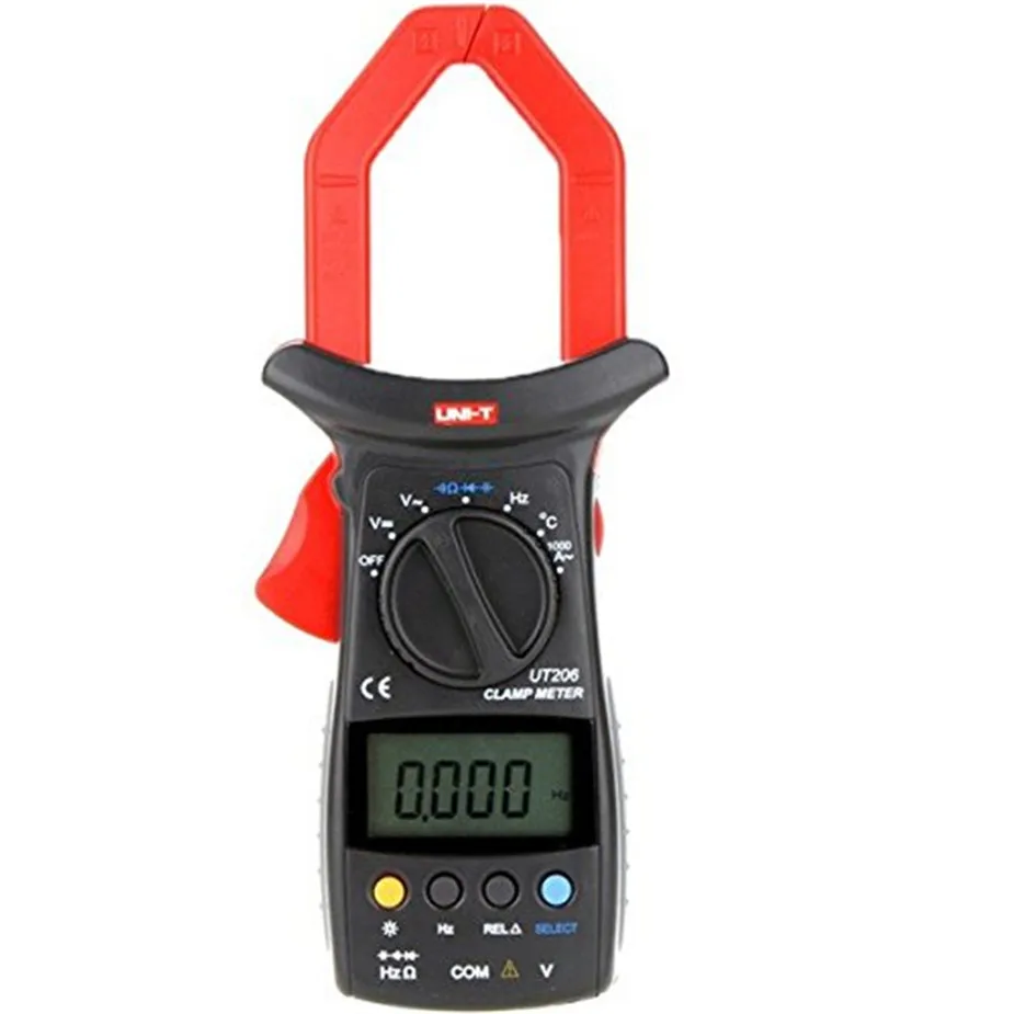 

UNI-T UT206 3999 Count Auto Range DMM Digital Clamp Multimeters W/ Temperature Test Multimetro LCR Meter