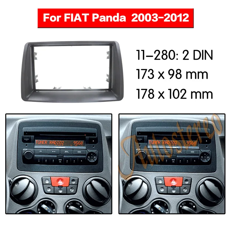 

Car Radio Fascia Surround For 2003-2012 FIAT PANDA Car Radio Refitting Outter Frame For Audio frame 2003-2012 FIAT PANDA