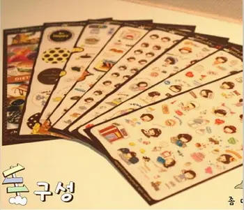 

Korea Cartoon Cookie Girls PVC sticker DIY sticker/Decoration label/Phone Sticker office school supplies/ No.0176