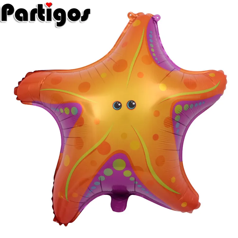 

50pcs 66*65cm Star fish Balloons Birthday Party Supplies Sea Star Helium Foil Balloon For Kids Luau Party Supplies Kids Toys