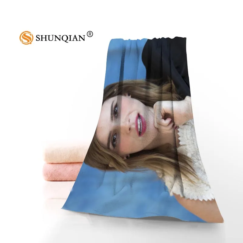 Новое пользовательское полотенце Эмма Уотсон с принтом хлопок лицо/банные полотенца из микрофибры Ткань для детей Мужчины Женщины полотенце для душа s ASD0089 - Цвет: Towel