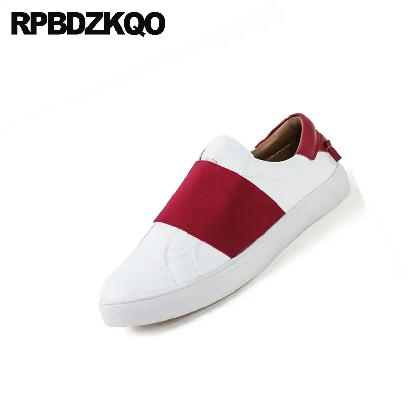white slip on trainers
