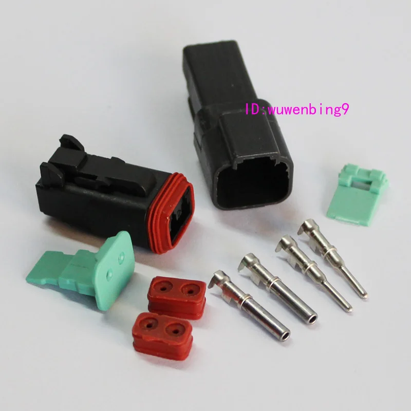 

2sets - 2Pin Automotive Waterproof Electrical Wire Connector Plug DT04-2p and DT06-2S