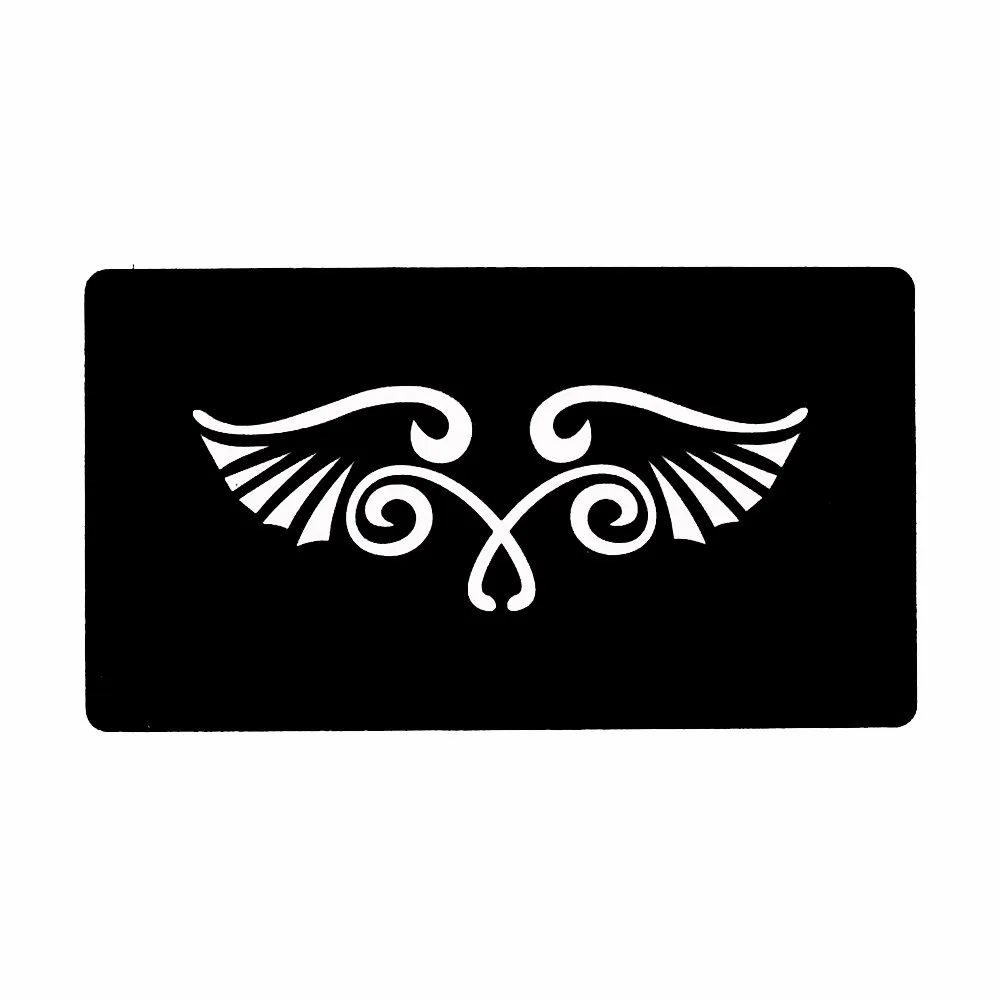 5 Sheets Women Makeup Henna Tattoo Stencil Paper Cat Wing Flower Pattern Paste Colored Drawing Mehndi Small Tattoo Template G#21 (2)
