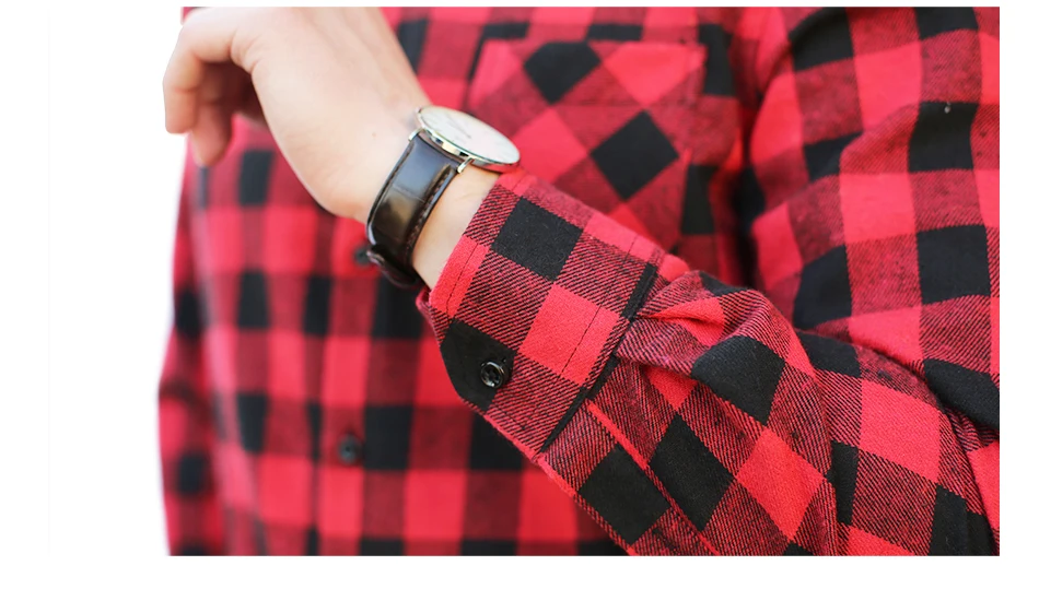 AOLIWEN 2018 New Fashion blouse shirt Men's shirt brand men And Red Plaid Printing Loose Comfortable For Male Clothes Size M-5Xl