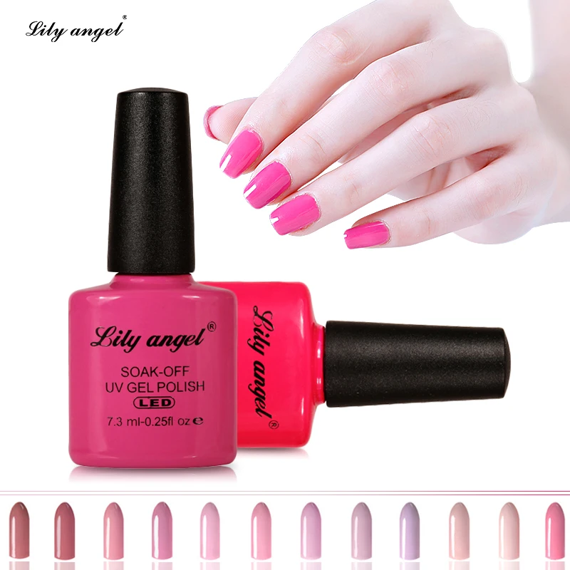 زنبق الملاك جديد هلام البولندية LED الأشعة فوق البنفسجية هلام مسمار البولندية ورنيش مسمار الفن تصميم مانيكير 110 اللون 7.3 مللي نقع قبالة المينا ...