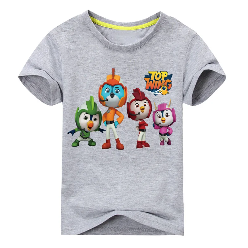 

Child Boys Girls Cartoon Top Wing Tshirts Kids Summer Short Sleeve Tees Top Clothes Baby Cotton O-Neck T Shirt T-shirts DX175