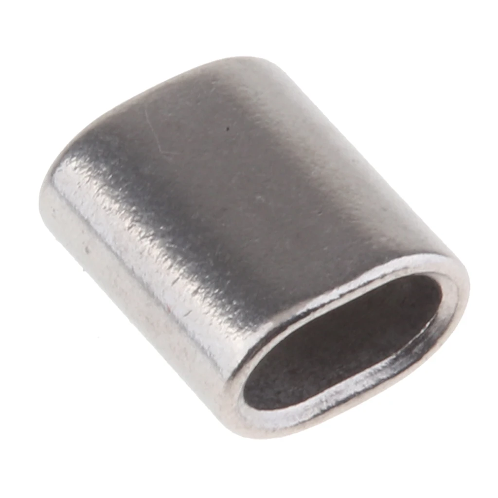 2 Packs Cable Crimps Wire Ferrules Rope 4.5mm Stainless Steel Cable Aircraft Cable Stainless Steel Loop Sleeve