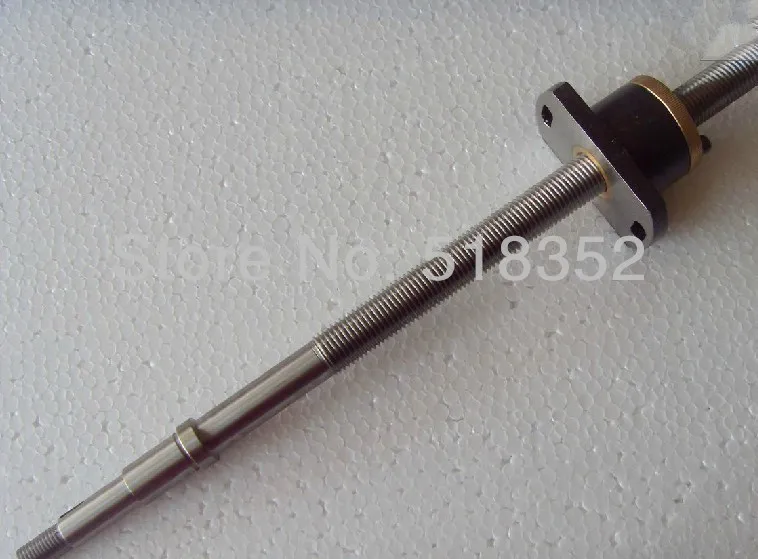 

L375mm Screw Rod with Feed Screw Nut M18x 2mm Tooth Pitch Used for Yucheng and Other Wire EDM Machines, EDM Spare Parts