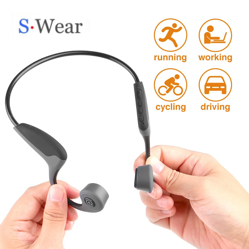 Miglior Bluetooth 5.0 S. Wear Z8 Cuffie Conduzione Ossea Auricolare Senza Fili di Sport Esterno Auricolare con Microfono Auricolari Vivavoce