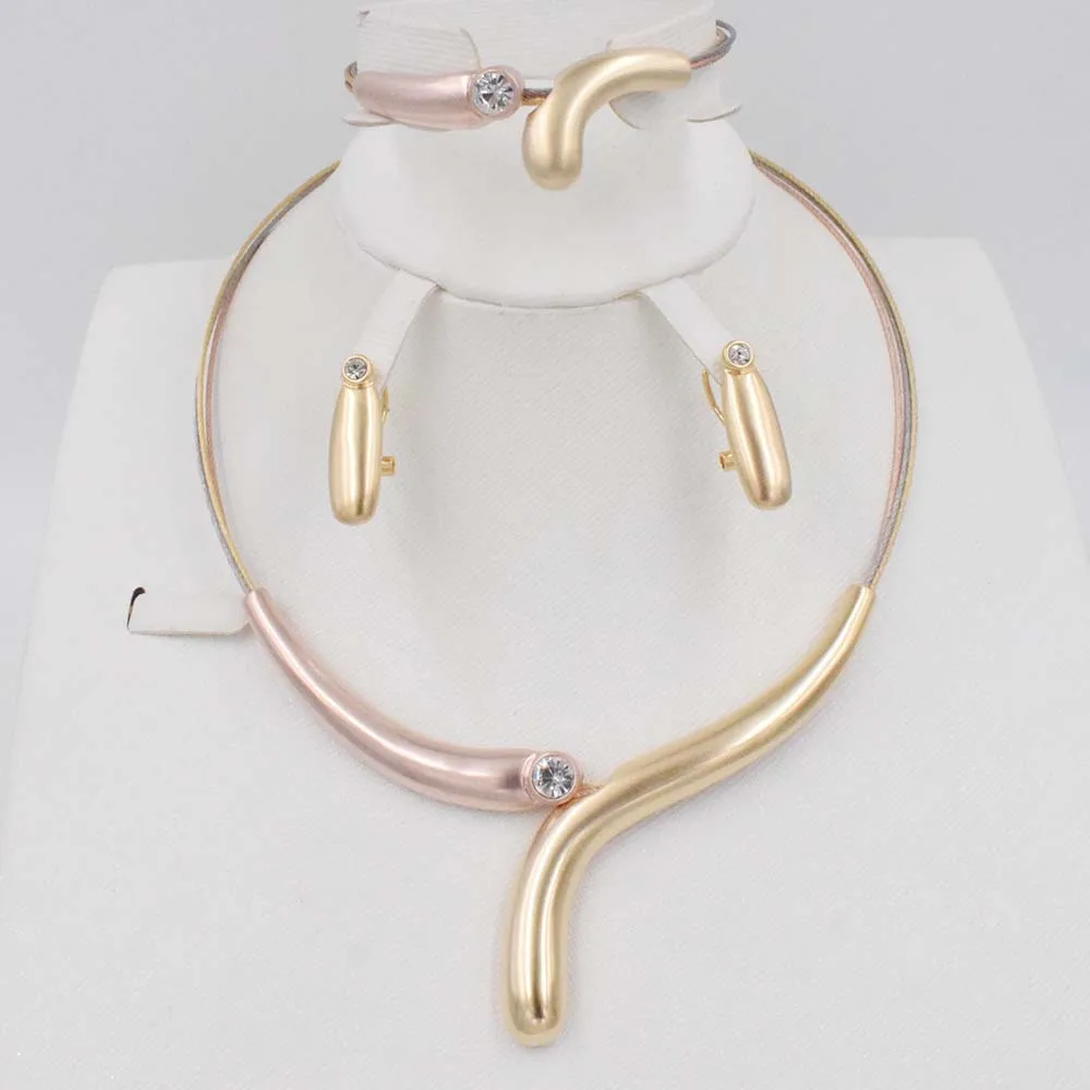 

New High Quality Dubai Jewelry Set dubai Gold Nigerian Wedding African Jewelry Sets Parure Bijoux Femme