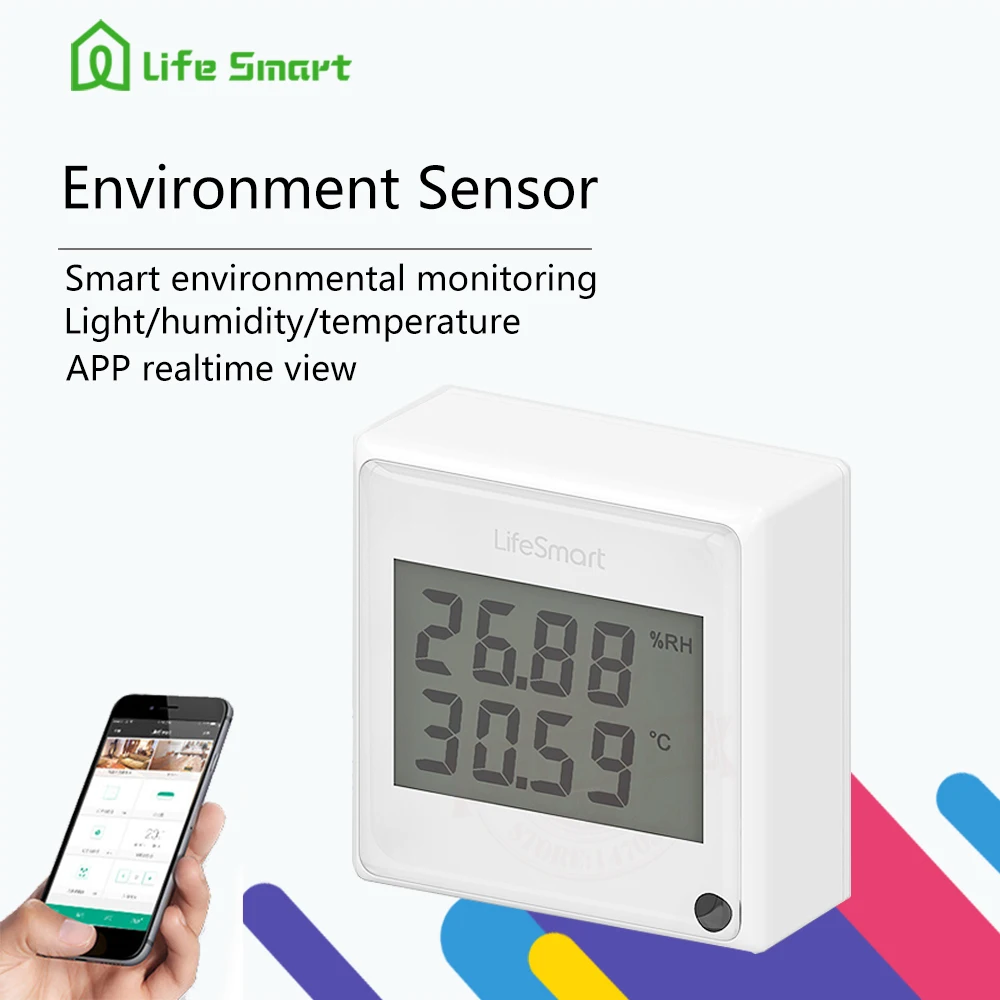 Lifesmart Multifunctional Environment Sensor Monitor Temperature Light