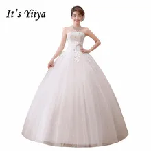 Free Shipping Strapless Bling Sequins Bow Waist Wedding Dresses Cheap White Bridal Frocks Custom Made Vestidos De Novia MH42