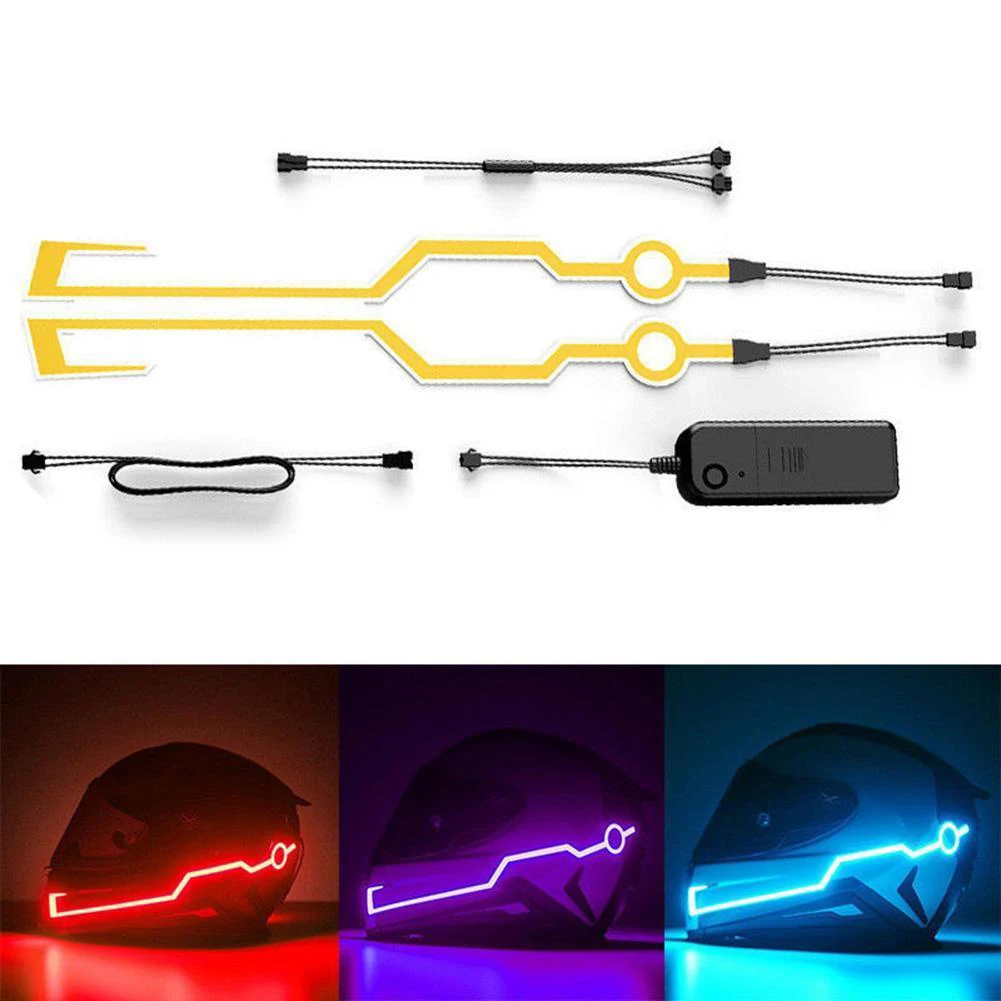 

Fashion LED Light Motorcycle Helmet Kit Night Riding Signal Flashing Stripe Bar